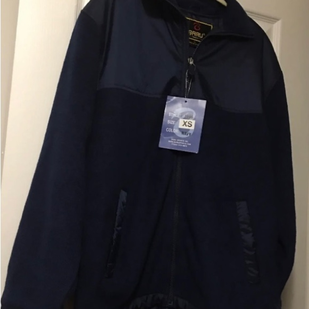 Jacket Sporty XS Mens Coat Navy Zip-Up NEW Baru Sports!